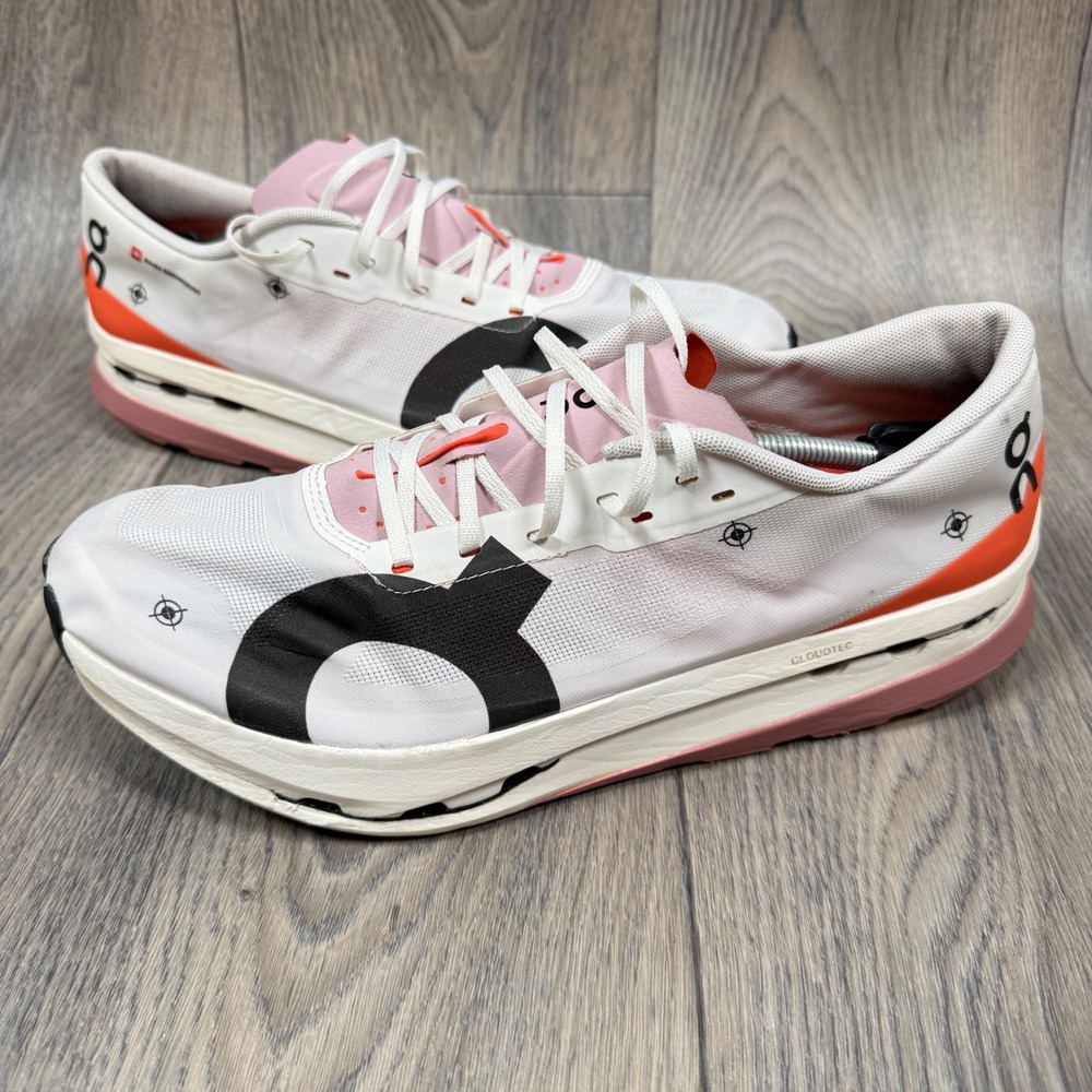 On Running Cloudboom Echo 3 Women 11 White Black Pink Carbon Plate Racing Shoes